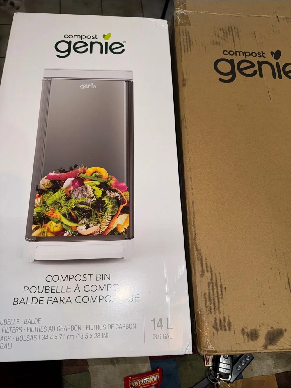 Indoor Compost Bin — Gray